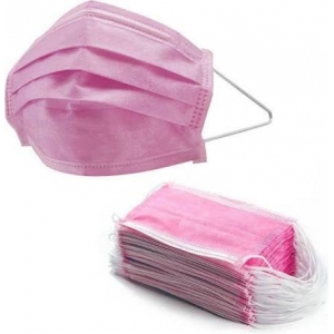 Mondmaskers voor kinderen roze 50 stuks